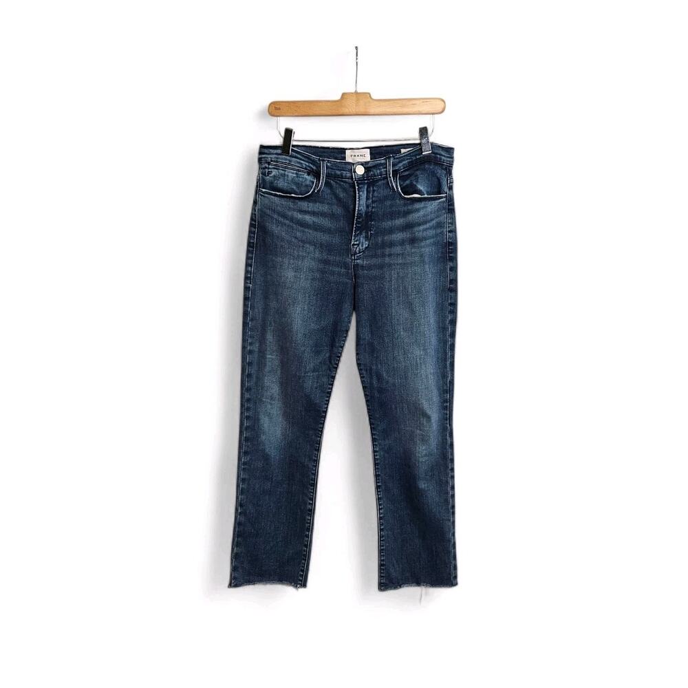 Frame Le High Straight Raw Hem Ankle Jeans Women's Size 31